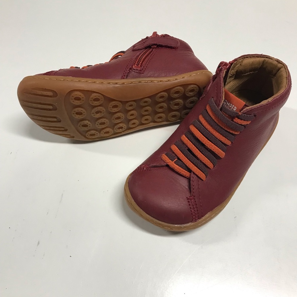 Camper shoes, burgundy, toddler 11.5 (eu 26)